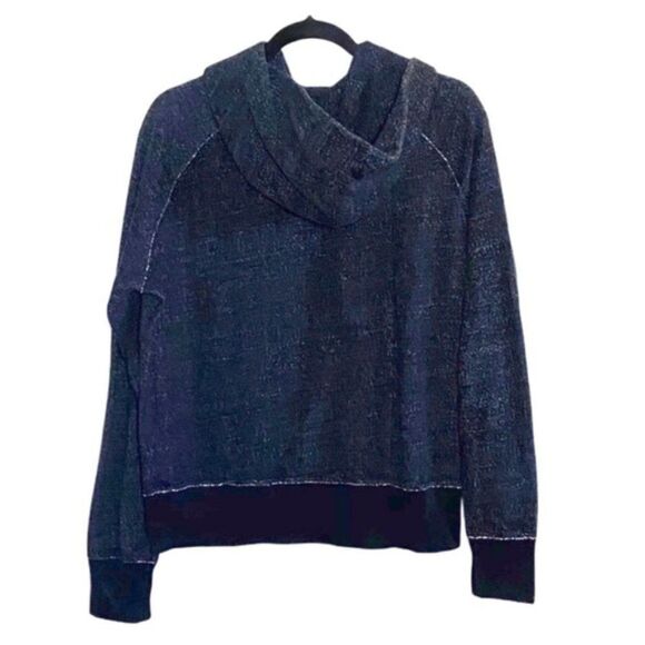 Roots Canada Hoodie Gray Denim Like Cotton Size XL Y - Picture 2 of 11